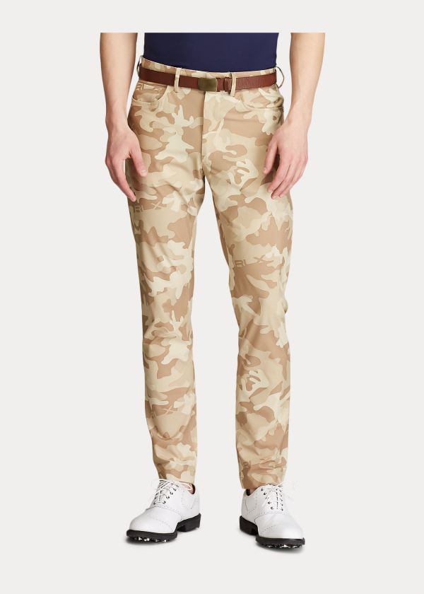 Spodnie Ralph Lauren Slim Fit Camo Stretch Pant Męskie Khaki Camo | EBLY4661