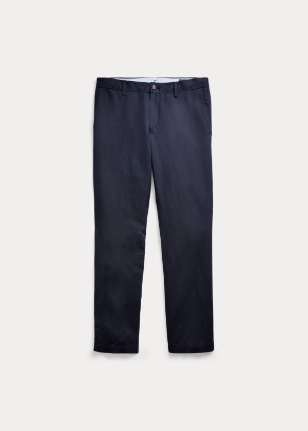 Spodnie Ralph Lauren Slim Fit Linen-Blend Pant Męskie Granatowe | QBLC2894