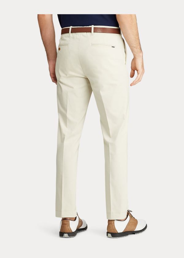 Spodnie Ralph Lauren Slim Fit Stretch Chino Pant Męskie Beżowe | JNSO1921