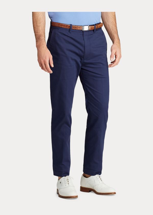 Spodnie Ralph Lauren Slim Fit Stretch Chino Pant Męskie Granatowe | SCSC8967