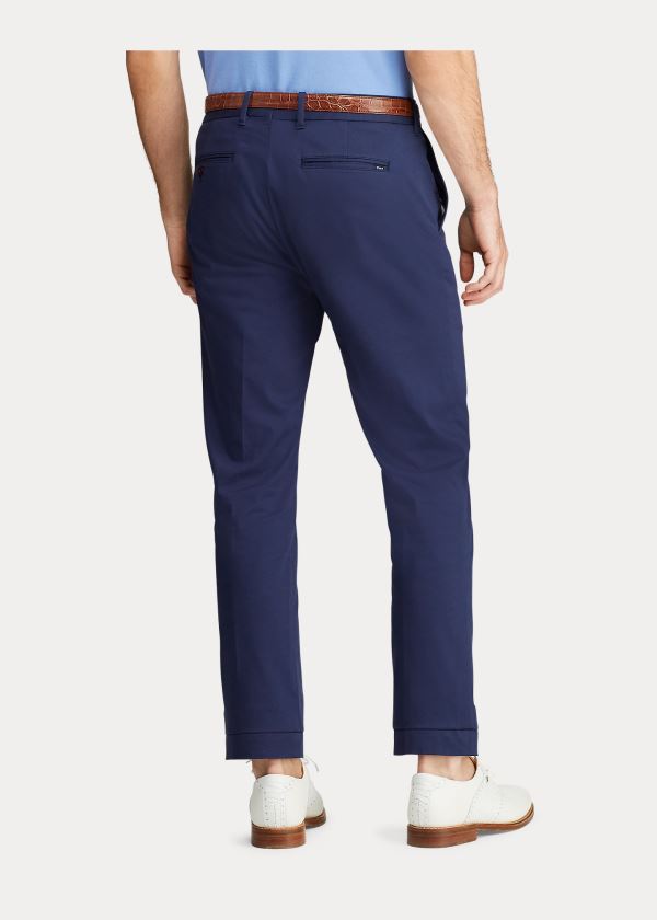 Spodnie Ralph Lauren Slim Fit Stretch Chino Pant Męskie Granatowe | SCSC8967