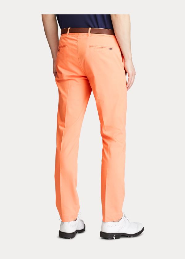 Spodnie Ralph Lauren Slim Fit Stretch Chino Pant Męskie Pomarańczowe | RPWC4719