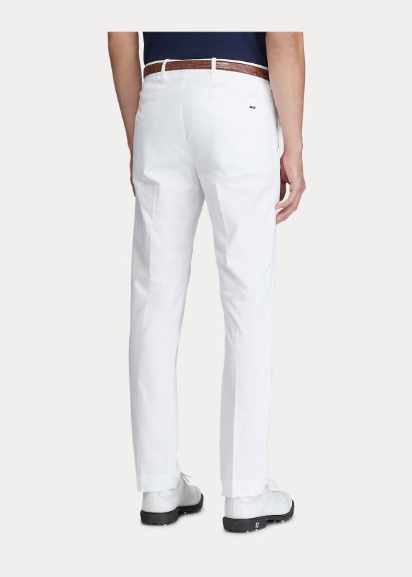 Spodnie Ralph Lauren Slim Fit Stretch Chino Pant Męskie Białe | HTAY2628