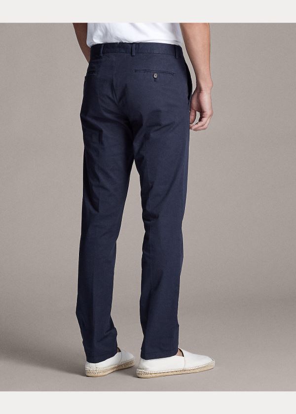 Spodnie Ralph Lauren Slim Fit Stretch Chino Pant Męskie Granatowe | MRHB5138