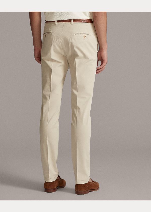 Spodnie Ralph Lauren Slim Fit Stretch Chino Pant Męskie Beżowe | JLIP5693