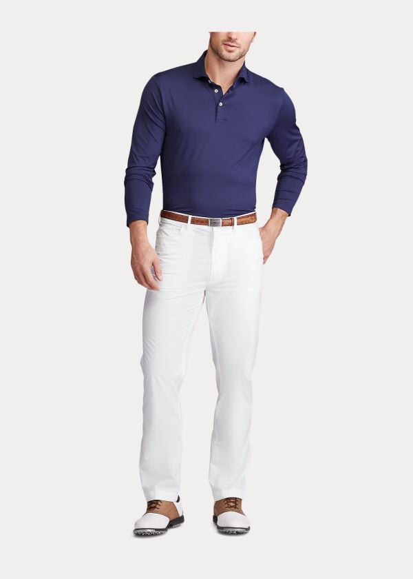 Spodnie Ralph Lauren Slim Fit Stretch Pant Męskie Białe | VXFS4240