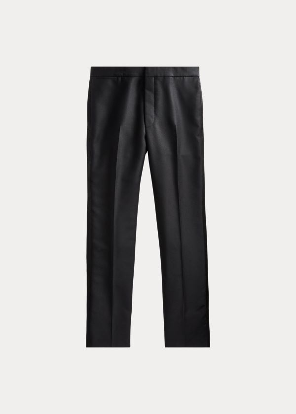 Spodnie Ralph Lauren Slim Fit Tuxedo Trouser Męskie Czarne | YUUH7464