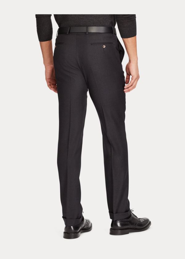 Spodnie Ralph Lauren Slim Fit Wool Twill Trouser Męskie Jasny Szare | INUC2784