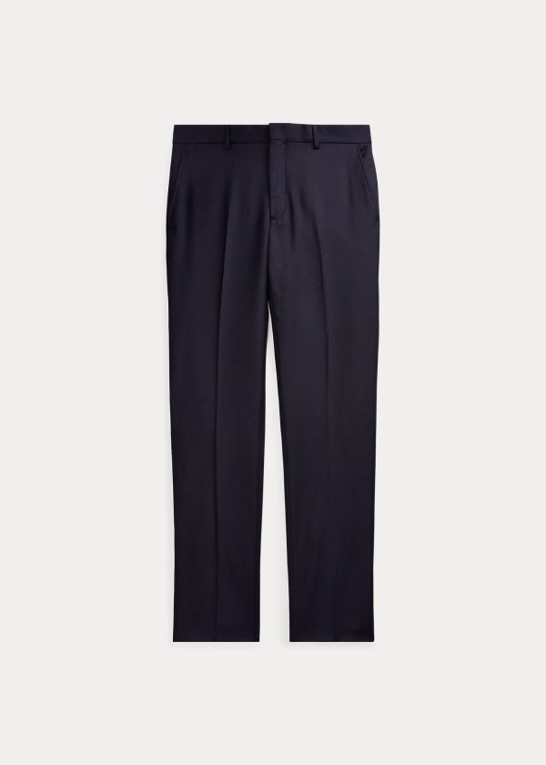 Spodnie Ralph Lauren Slim Fit Wool Twill Trouser Męskie Granatowe | RDKX7449