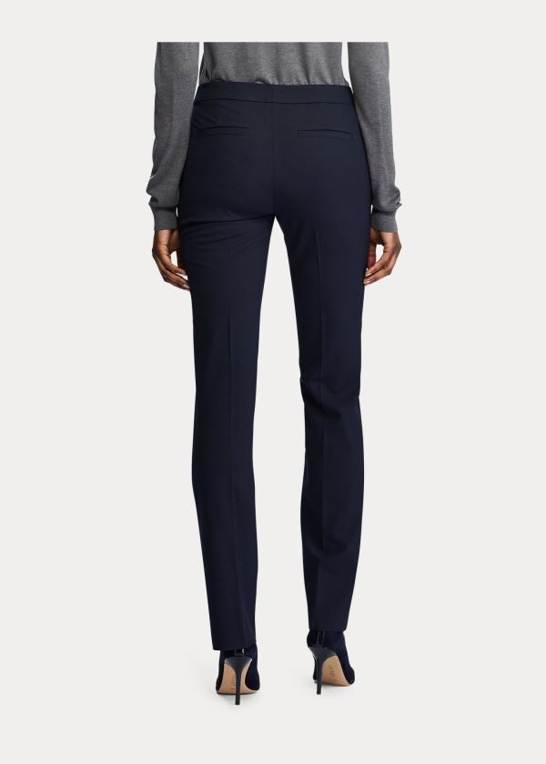 Spodnie Ralph Lauren Straight-Leg Pant Damskie Granatowe | QCUG3744