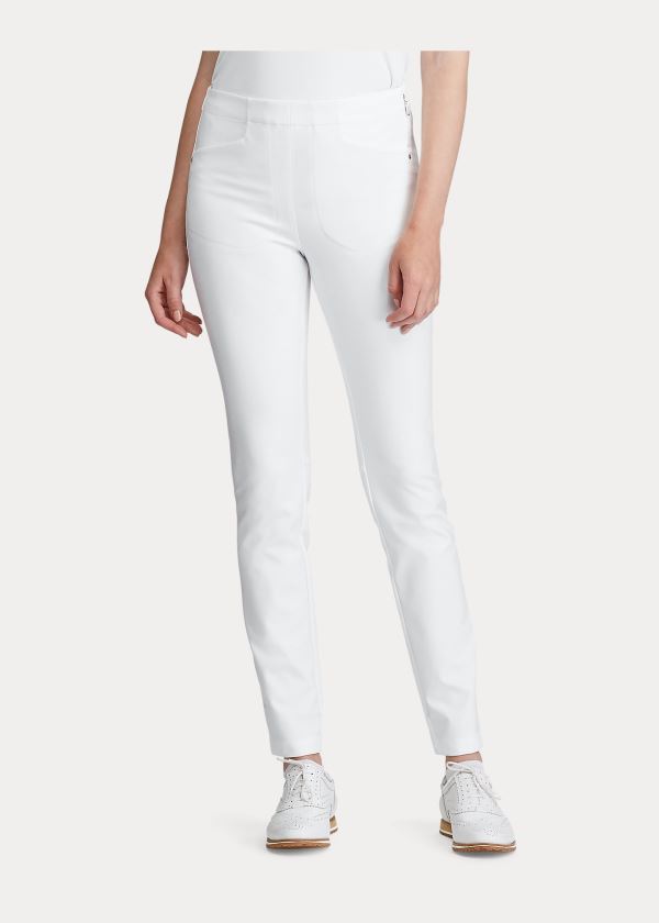 Spodnie Ralph Lauren Stretch Athletic Golf Pant Damskie Białe | HRVV7155