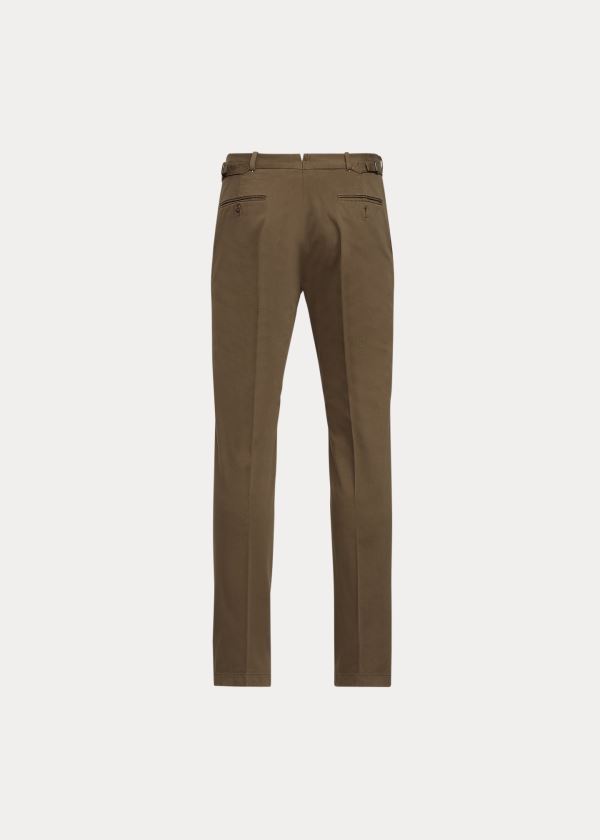 Spodnie Ralph Lauren Stretch Chino Suit Trouser Męskie Oliwkowe | EFUS1567