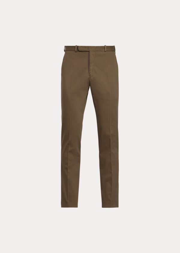 Spodnie Ralph Lauren Stretch Chino Suit Trouser Męskie Oliwkowe | EFUS1567