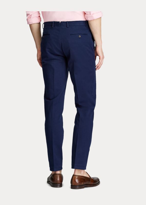 Spodnie Ralph Lauren Stretch Chino Suit Trouser Męskie Głęboka Granatowe | NXBF0648