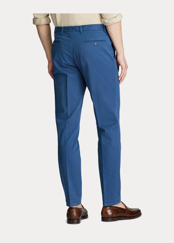 Spodnie Ralph Lauren Stretch Chino Suit Trouser Męskie Niebieskie | BBHP8140