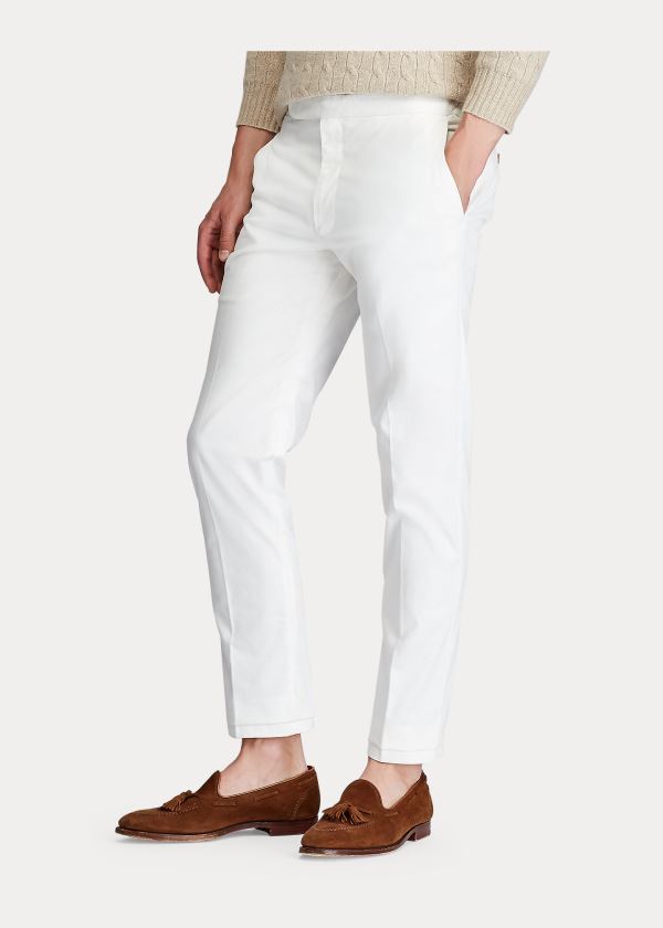 Spodnie Ralph Lauren Stretch Chino Suit Trouser Męskie Beżowe | MOGR4448