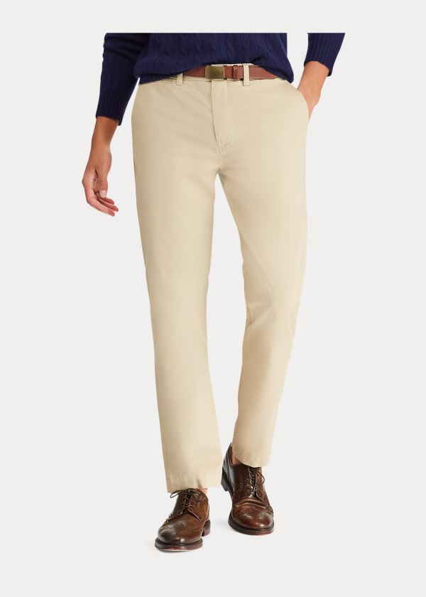 Spodnie Ralph Lauren Stretch Classic Fit Chino Męskie Khaki | ACYL5674