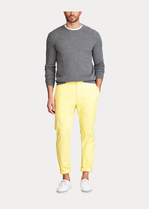 Spodnie Ralph Lauren Stretch Classic Fit Chino Pant Męskie Żółte | WECY0953