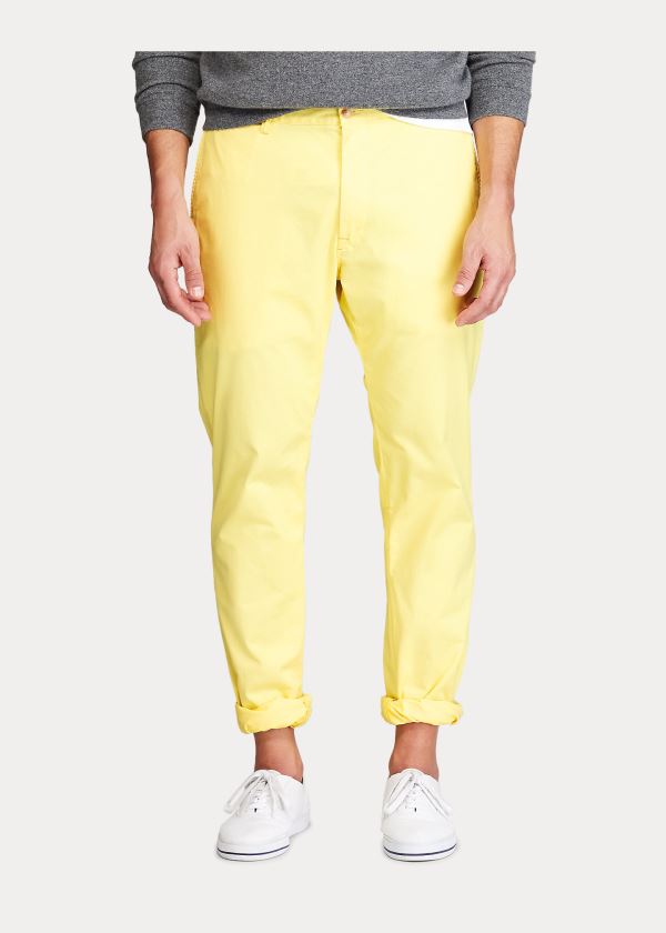 Spodnie Ralph Lauren Stretch Classic Fit Chino Pant Męskie Żółte | WECY0953