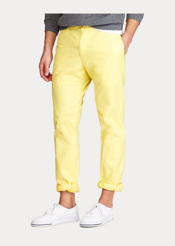 Spodnie Ralph Lauren Stretch Classic Fit Chino Pant Męskie Żółte | WECY0953