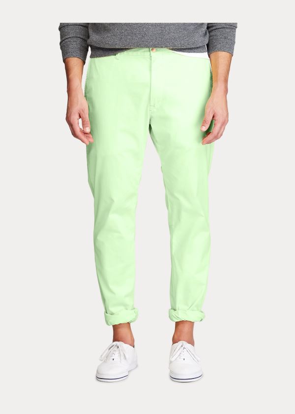 Spodnie Ralph Lauren Stretch Classic Fit Chino Pant Męskie Zielone | ROJB4872