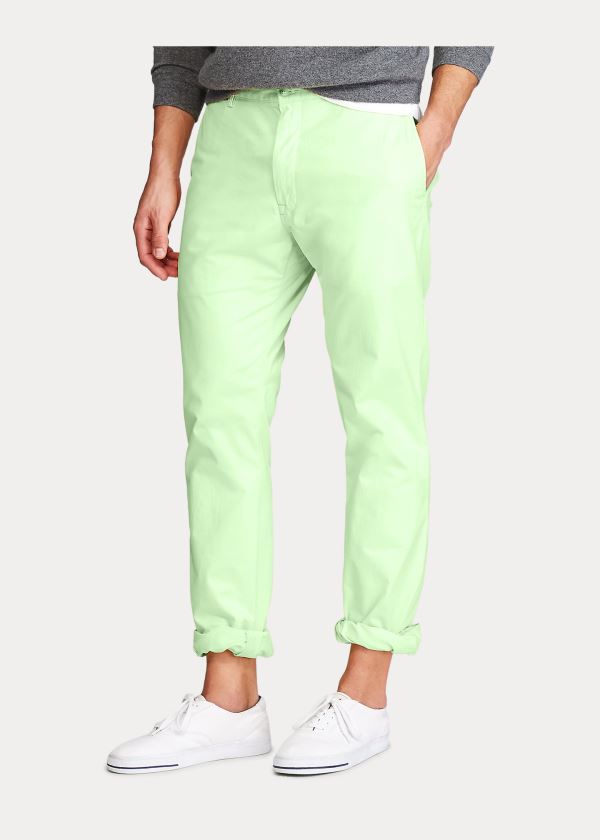 Spodnie Ralph Lauren Stretch Classic Fit Chino Pant Męskie Zielone | ROJB4872