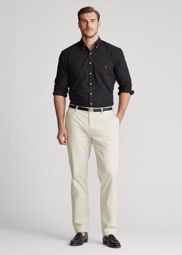 Spodnie Ralph Lauren Stretch Classic Fit Chino Pant Męskie Beżowe | IFKN1459