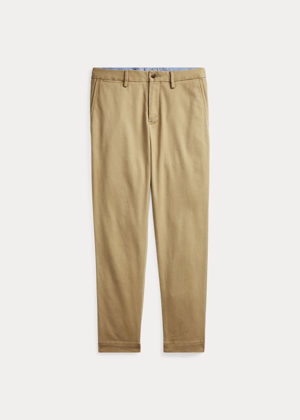 Spodnie Ralph Lauren Stretch Cotton Straight Pant Damskie Brązowe | FDJR9648