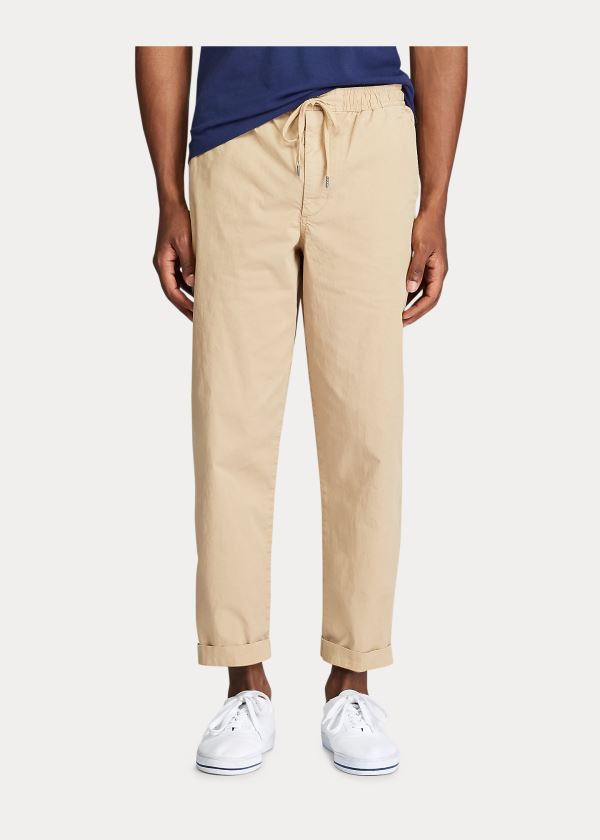 Spodnie Ralph Lauren Stretch Relaxed Fit Chino Męskie Brązowe | TTXF2702