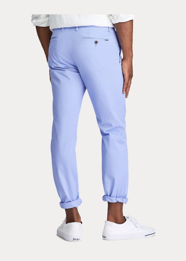 Spodnie Ralph Lauren Stretch Slim Fit Chino Pant Męskie Niebieskie | AHGI0702