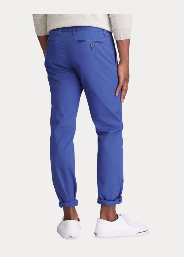 Spodnie Ralph Lauren Stretch Slim Fit Chino Pant Męskie Królewski Niebieski Niebieskie | JSGM6787