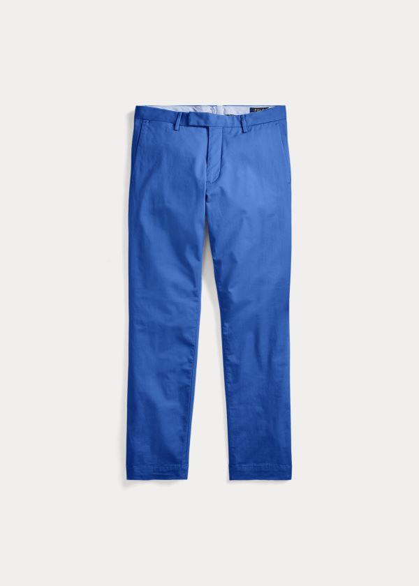 Spodnie Ralph Lauren Stretch Slim Fit Chino Pant Męskie Królewski Niebieski Niebieskie | JSGM6787