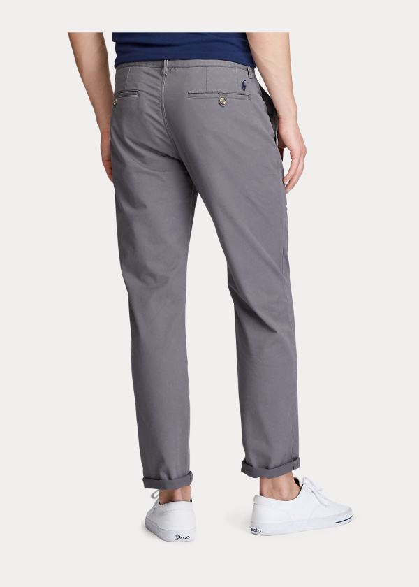 Spodnie Ralph Lauren Stretch Straight Fit Chino Męskie Szare | HFTF1062