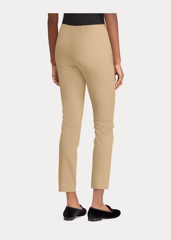 Spodnie Ralph Lauren Stretch Twill Skinny Pant Damskie Brązowe | BKKA9310