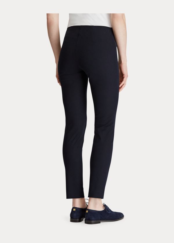 Spodnie Ralph Lauren Stretch Twill Skinny Pant Damskie Granatowe | WASX9523