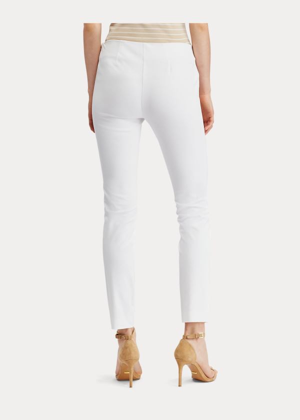 Spodnie Ralph Lauren Stretch Twill Skinny Pant Damskie Białe | YDVJ6058