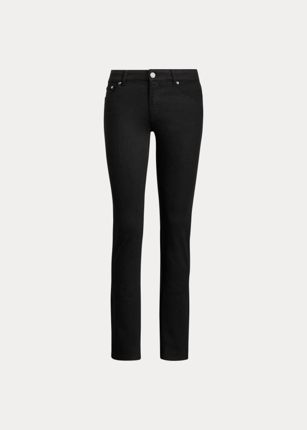 Spodnie Ralph Lauren Stretch Twill Straight Pant Damskie Czarne | XUON0343