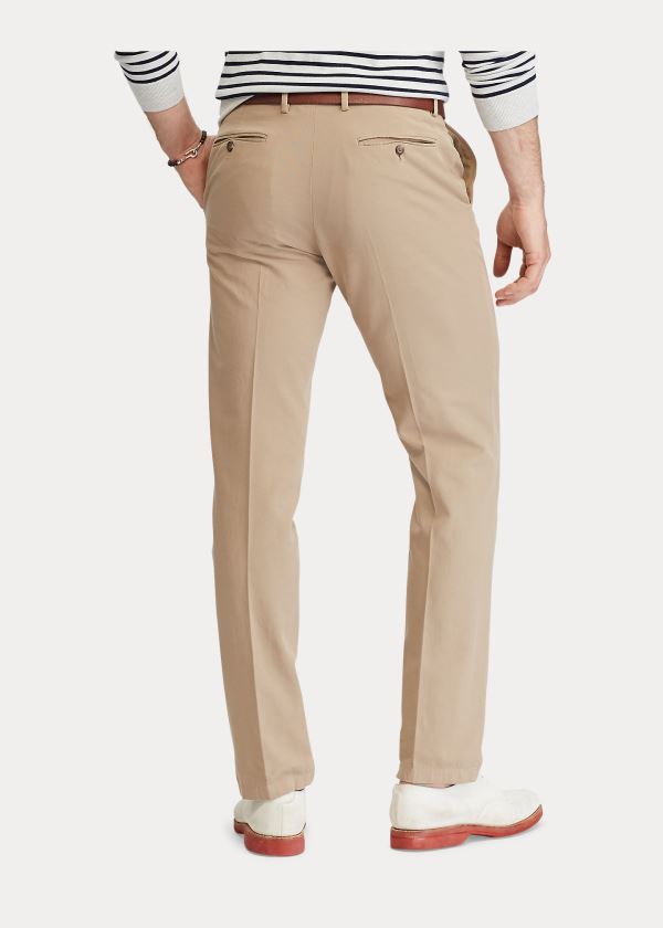 Spodnie Ralph Lauren Stretch Twill Suit Trouser Męskie Brązowe | OOOS1759