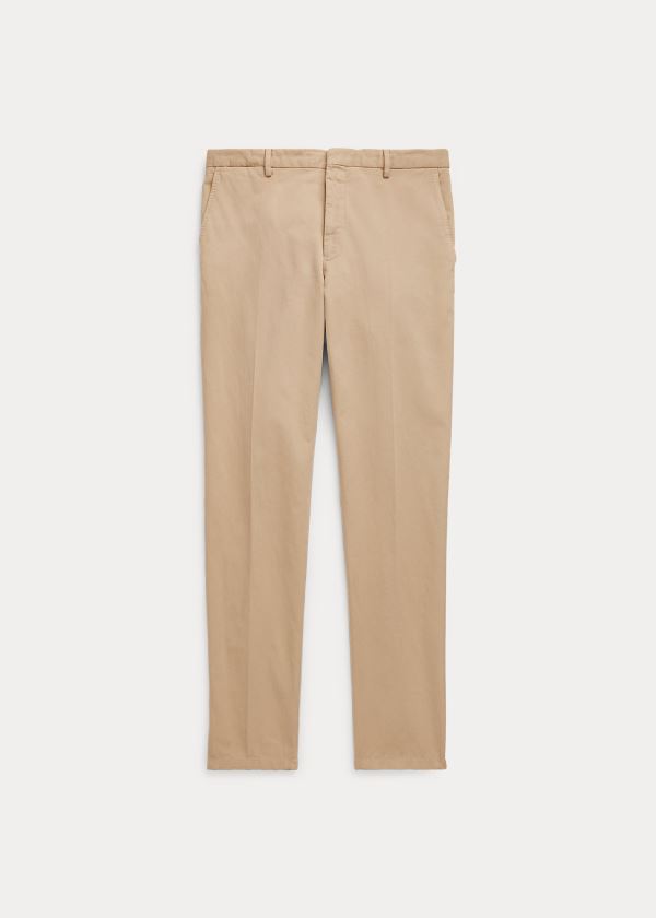 Spodnie Ralph Lauren Stretch Twill Suit Trouser Męskie Brązowe | OOOS1759