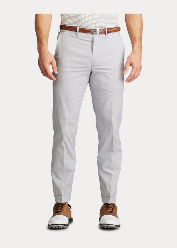 Spodnie Ralph Lauren Tailored Fit Checked Pant Męskie Szare | FJYD5948