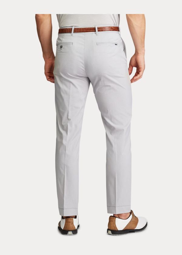 Spodnie Ralph Lauren Tailored Fit Checked Pant Męskie Szare | FJYD5948