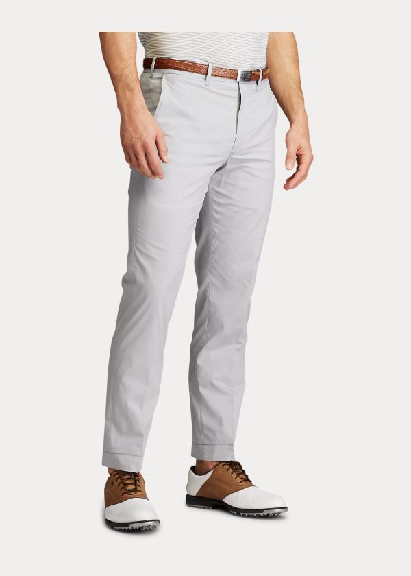 Spodnie Ralph Lauren Tailored Fit Checked Pant Męskie Szare | FJYD5948