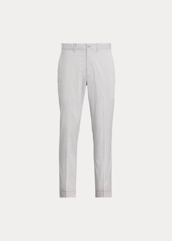 Spodnie Ralph Lauren Tailored Fit Checked Pant Męskie Szare | FJYD5948