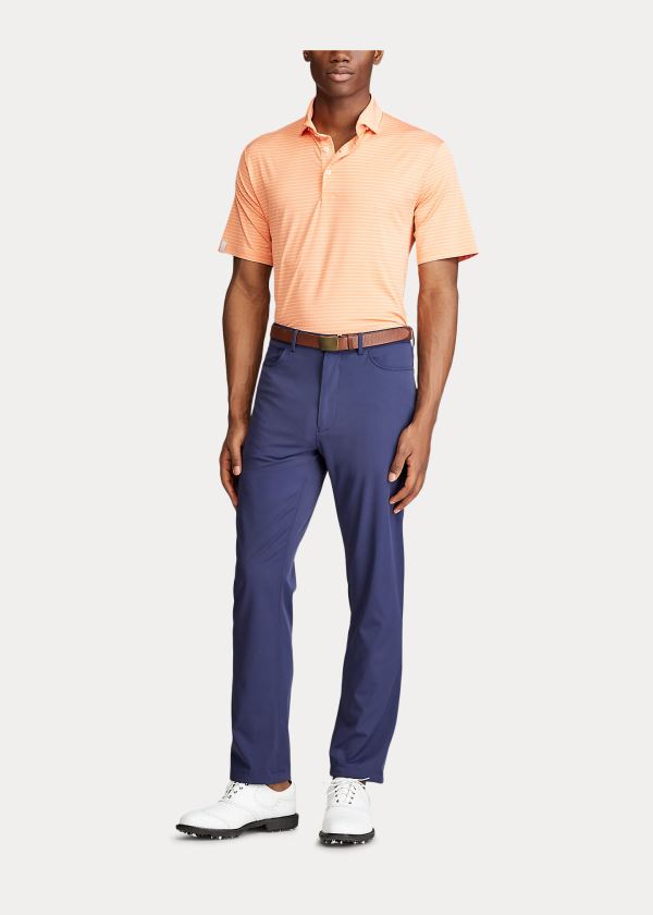 Spodnie Ralph Lauren Tailored Fit Stretch Pant Męskie Granatowe | YAAN7081