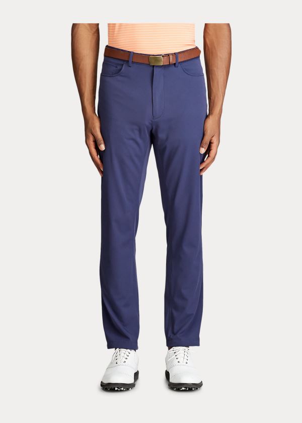 Spodnie Ralph Lauren Tailored Fit Stretch Pant Męskie Granatowe | YAAN7081