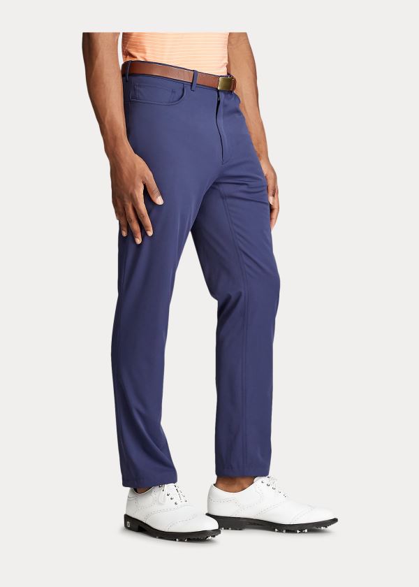 Spodnie Ralph Lauren Tailored Fit Stretch Pant Męskie Granatowe | YAAN7081