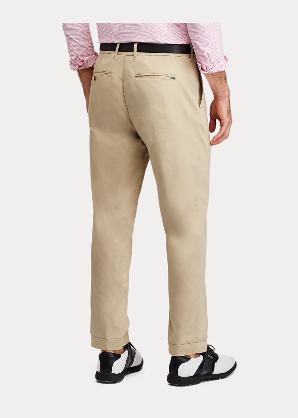 Spodnie Ralph Lauren Tailored Stretch Twill Pant Męskie Khaki | KPXZ2316