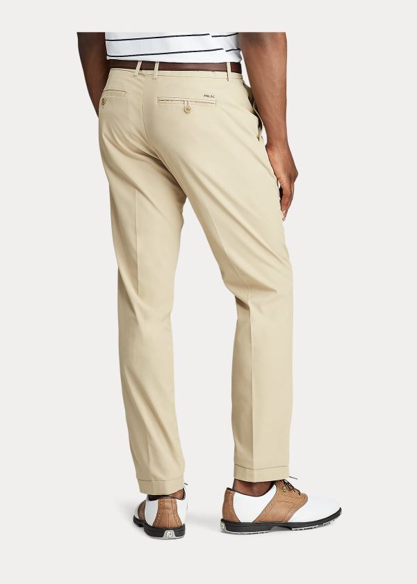 Spodnie Ralph Lauren Tailored Stretch Twill Pant Męskie Khaki | YXGT1462