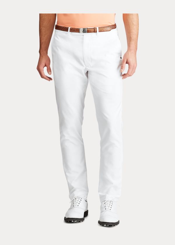 Spodnie Ralph Lauren Tailored Stretch Twill Pant Męskie Białe | YDJI2115