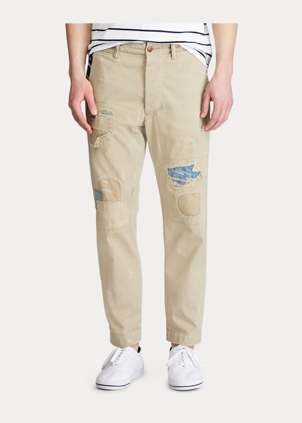 Spodnie Ralph Lauren The Iconic Khaki Chino Męskie Khaki | CUMM7287